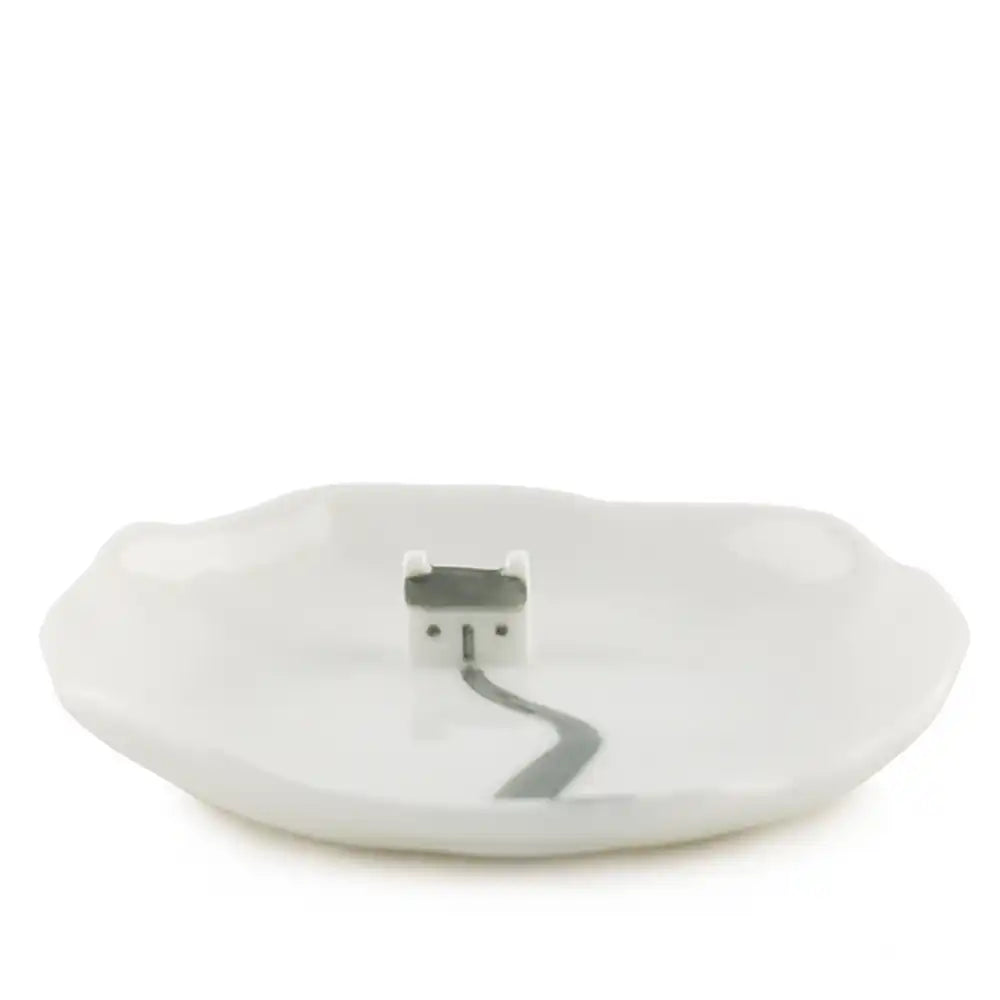 House & Path Porcelain Trinket Dish