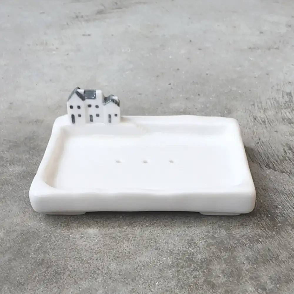 Little Houses Porcelain Soap Dish