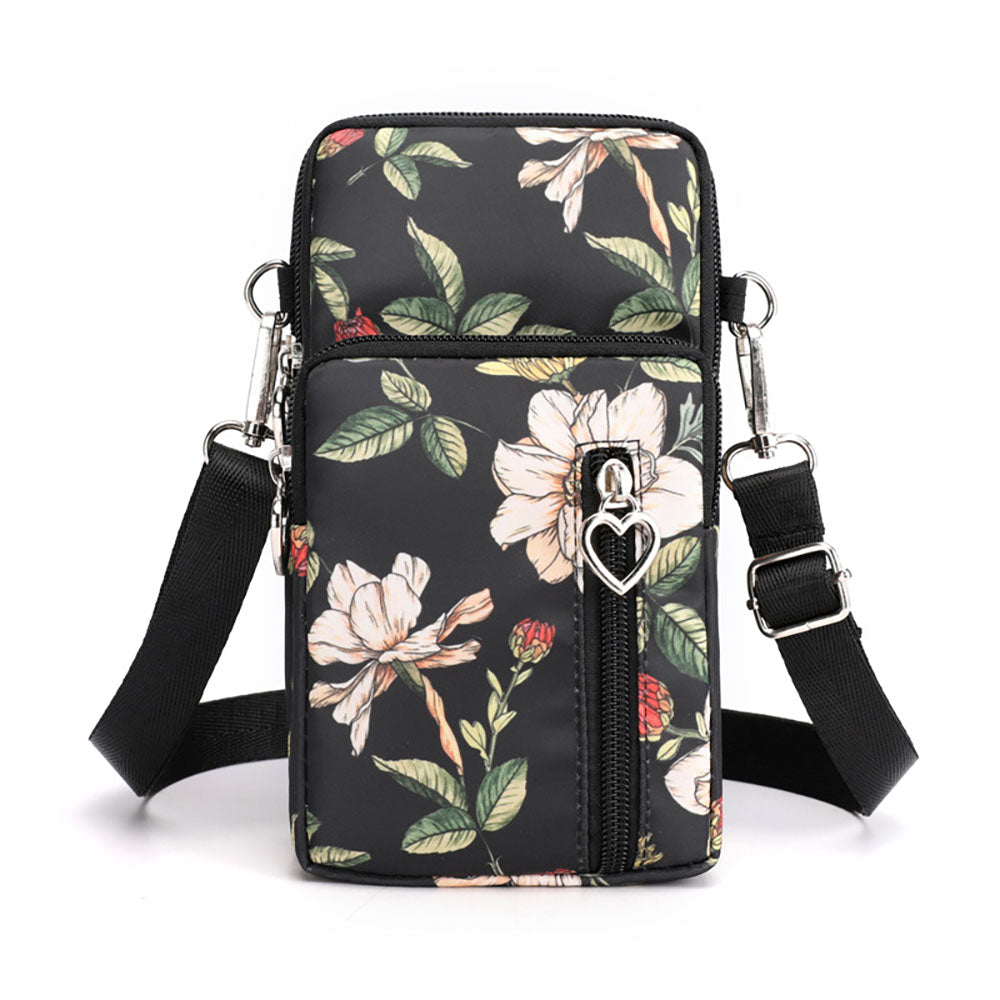 Envy Rome Phone Bag - Black Floral