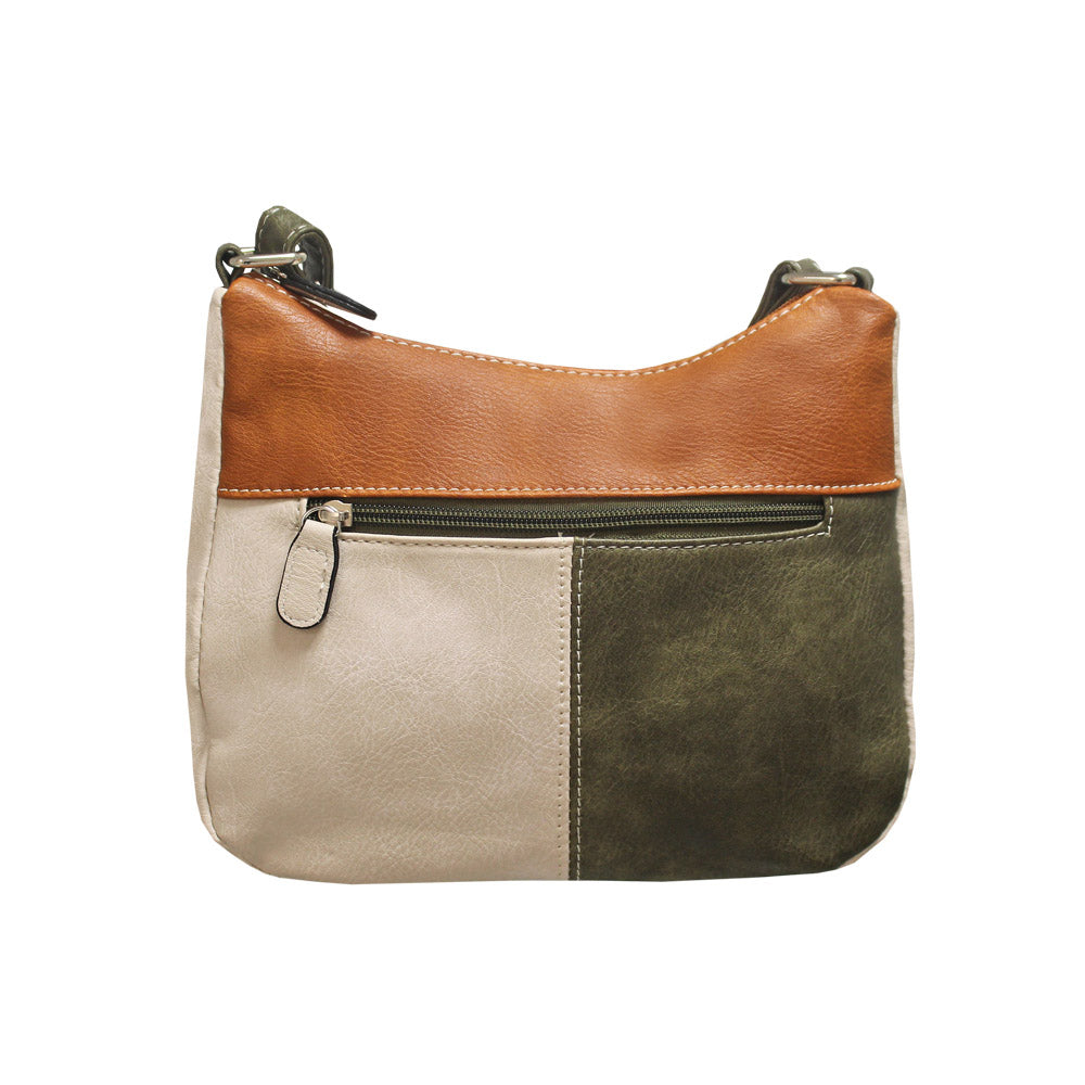 Tina Olive & Tan Slouch Tote