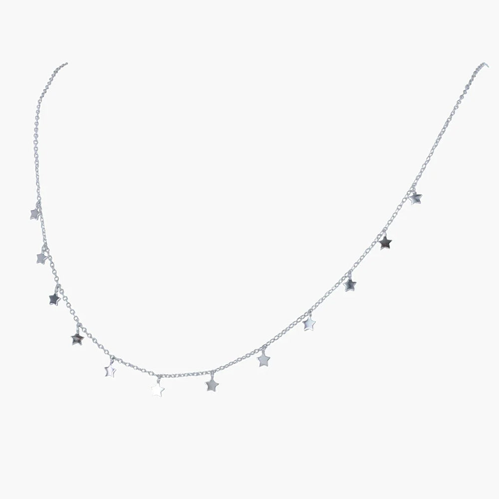 Sterling Silver Starry Short Necklace