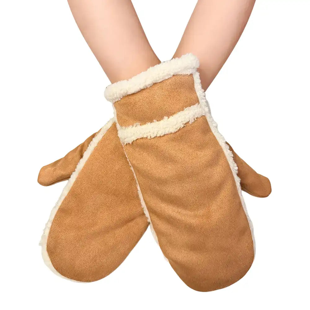 Faux Sheep Skin Mittens - Oat