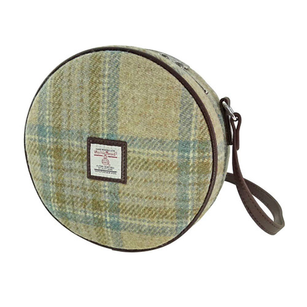 Glen Appin Bannock Round Bag in Beige Tartan