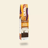 Gnaw Seville Orange hot chocolate spoon packaging on a beige background