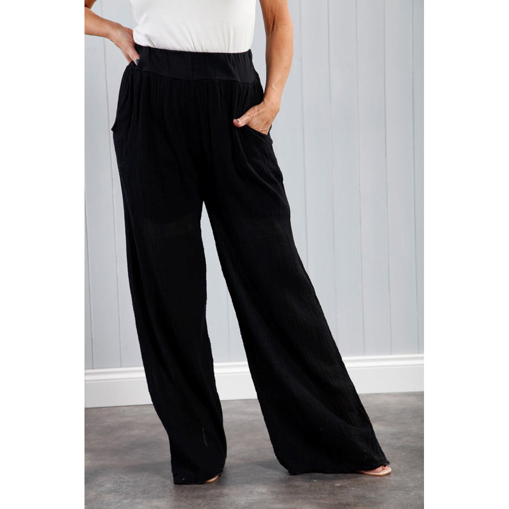 Goose Island Waffle Trousers in Black