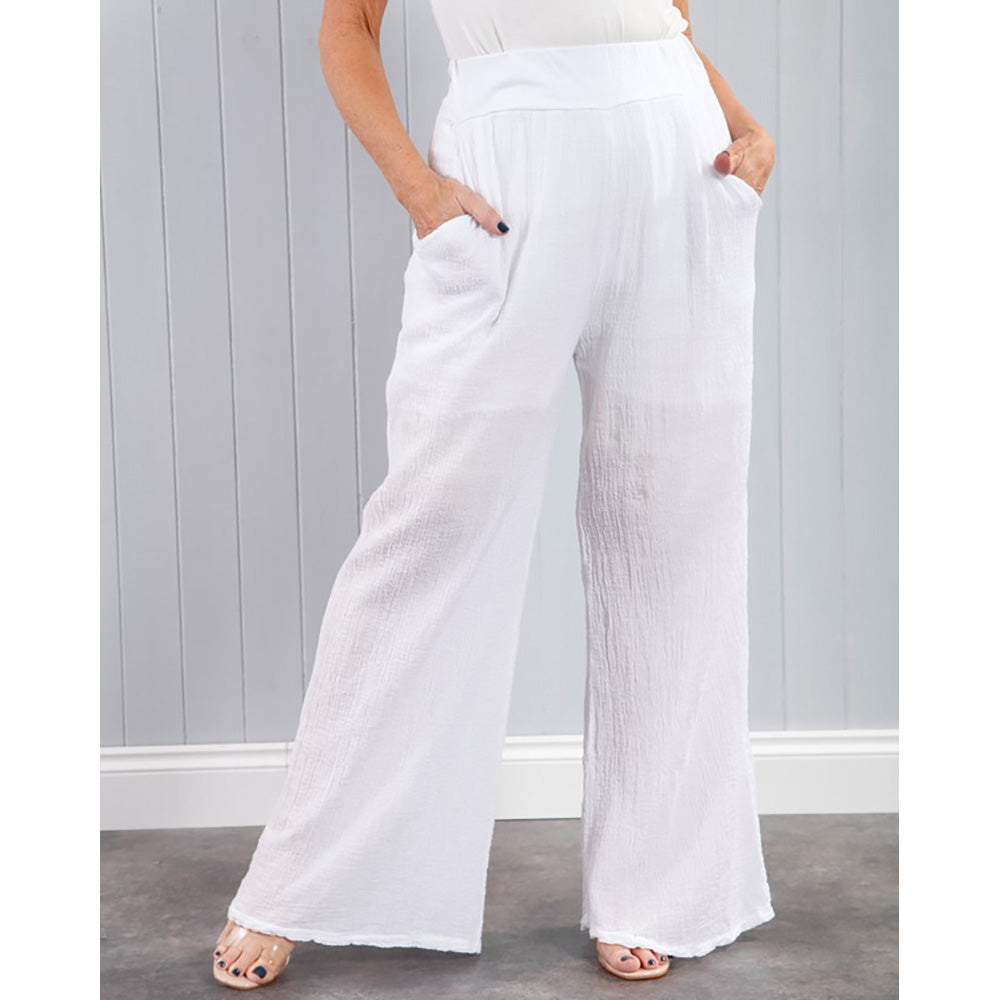 Goose Island Waffle Trousers in White