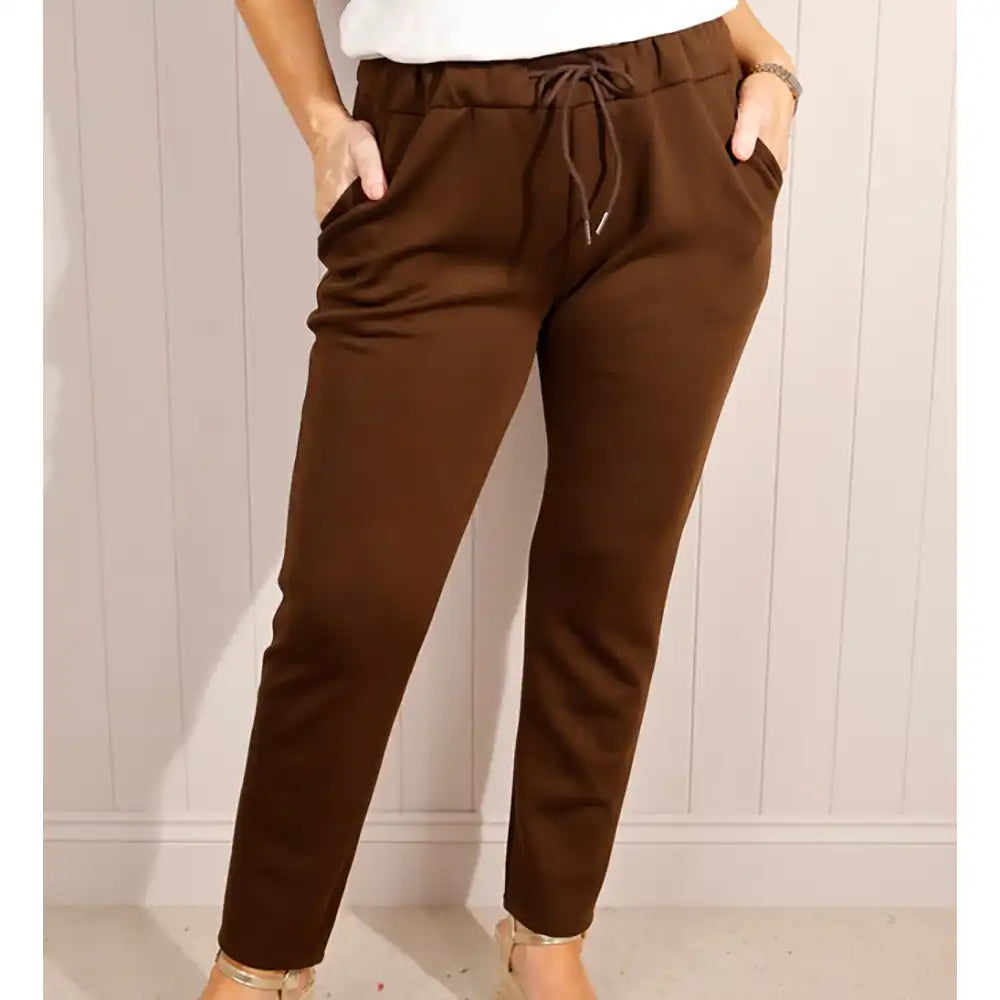 Soft Touch Yoga Trousers - Chocolate