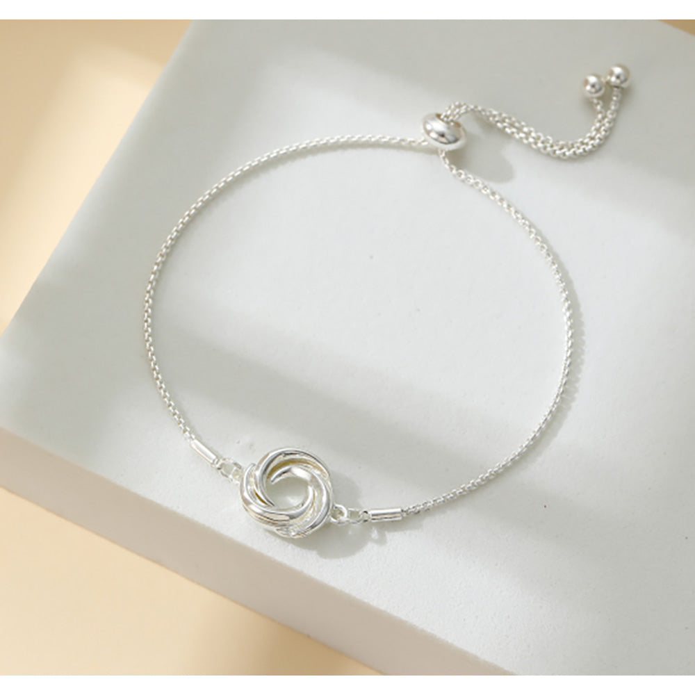 Gracee Silver Tiered Circle Bracelet