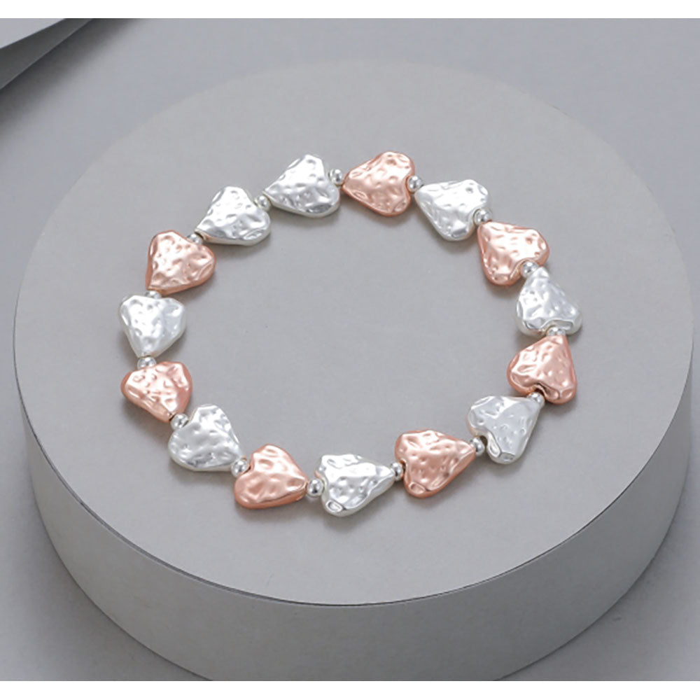 Gracee Hearts Elasticated Bracelet