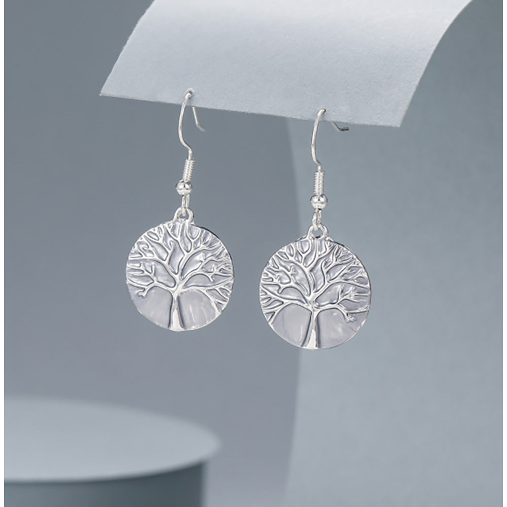 Gracee Tree of Life Disc Earrings