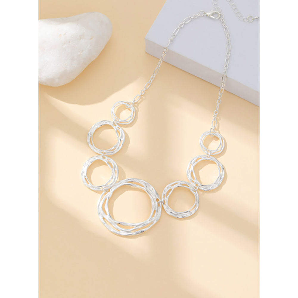 Silver Quirky Silver Circles Necklace