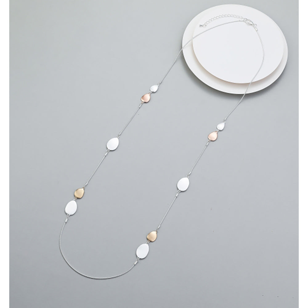 Gracee Long Necklace in Gold & Silver