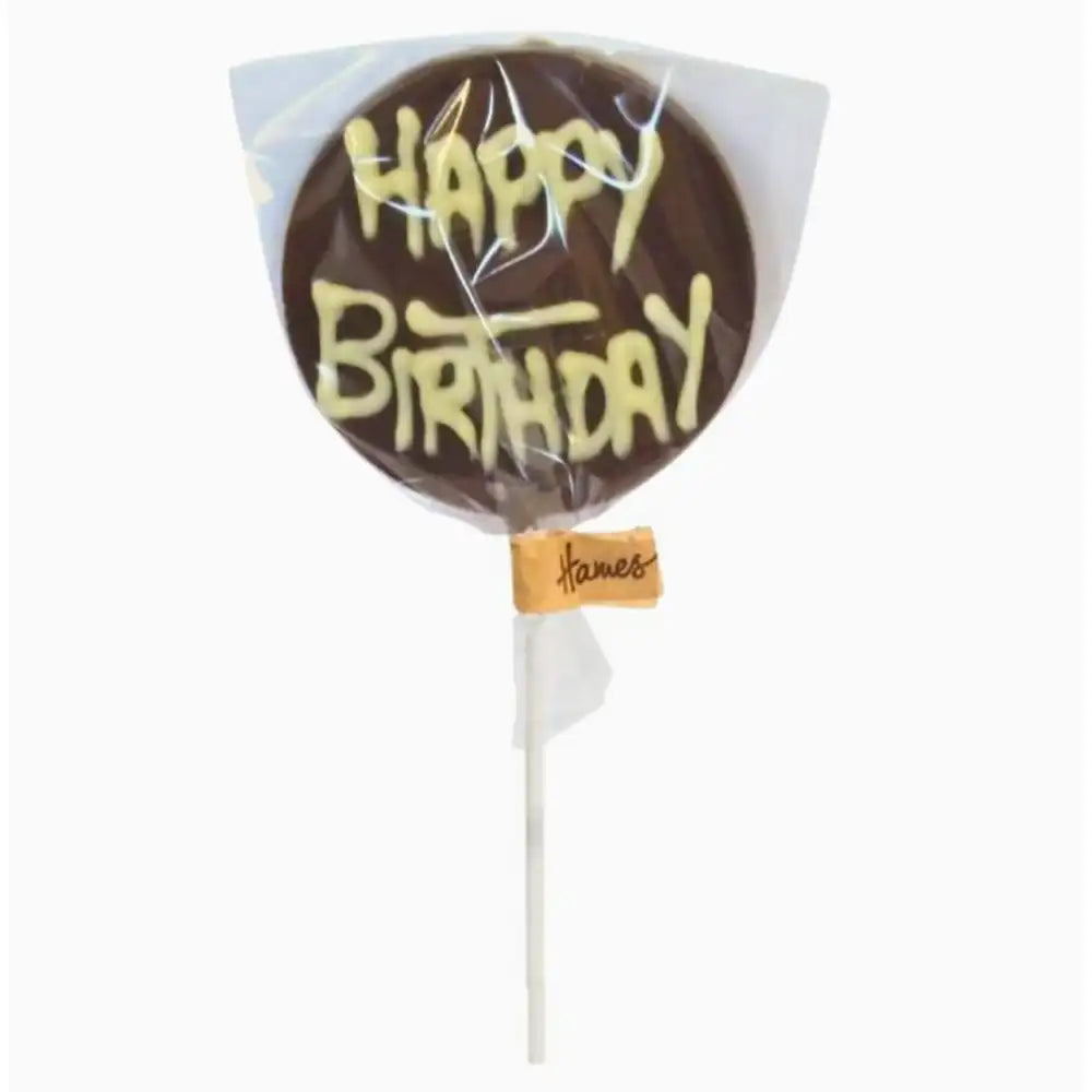 Milk Chocolate Lollipop - Happy Birthday