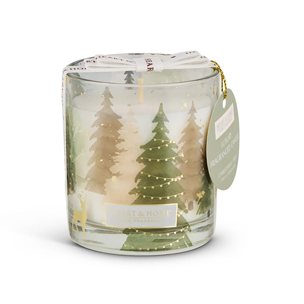 Scenic Glass Candle - Christmas Pine & Cedarwood