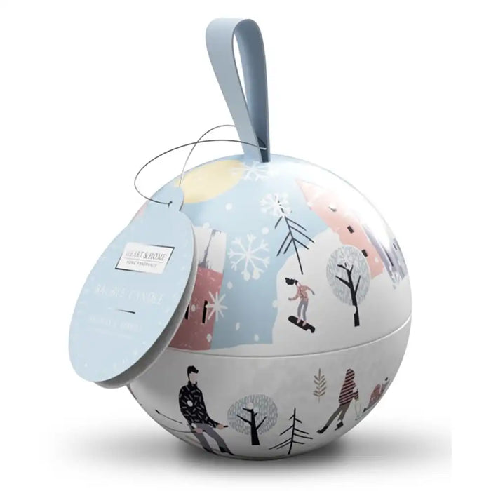 Round product with a lid featuring illustrations on a white background