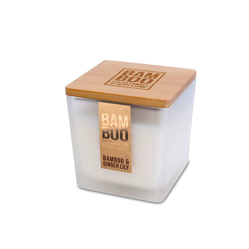 Large Bamboo Candle - Ginger & Lily