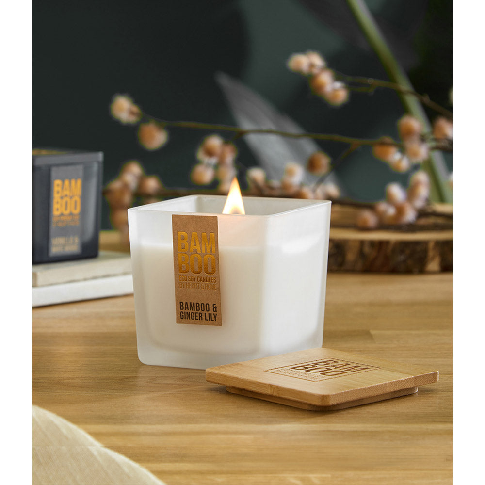 Large Bamboo Candle - Ginger & Lily