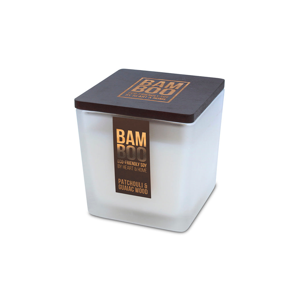 Large Bamboo Candle - Patchouli & Guaiac Wood