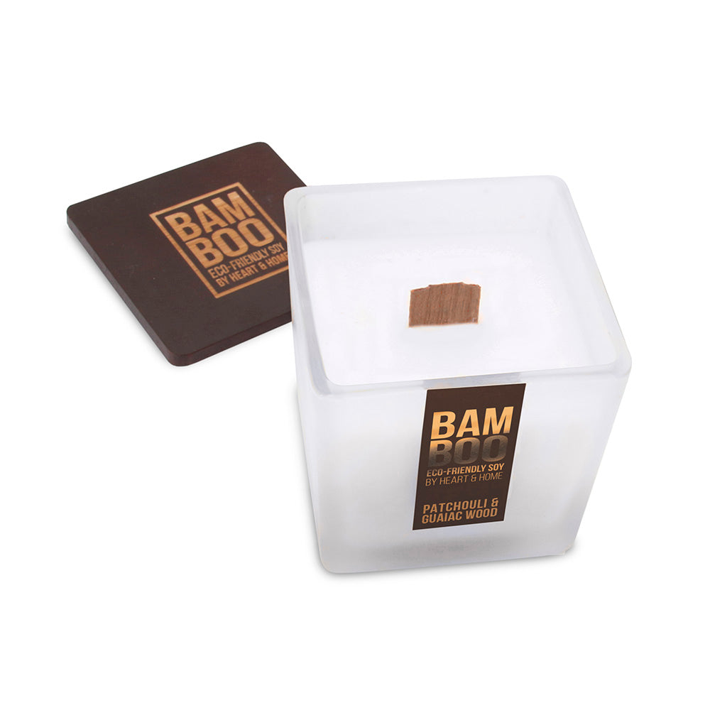 Large Bamboo Candle - Patchouli & Guaiac Wood