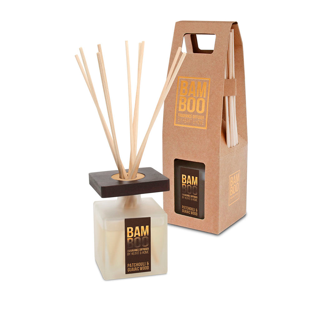 Bamboo Reed Diffuser Set - Patchouli & Guaiac Wood