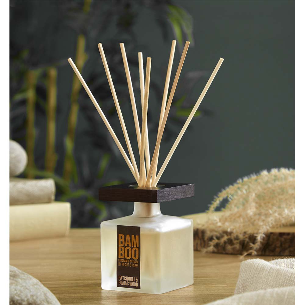 Bamboo Reed Diffuser Set - Patchouli & Guaiac Wood