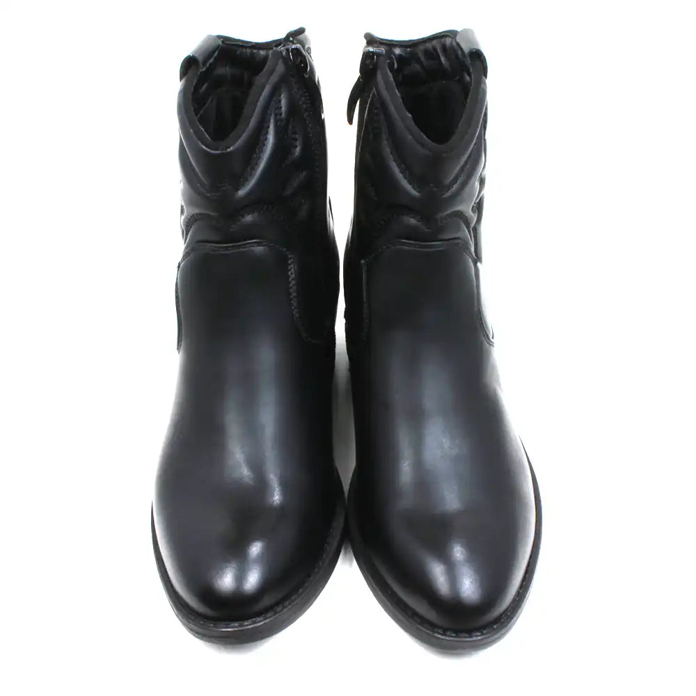 Black ankle cowboy boots best sale