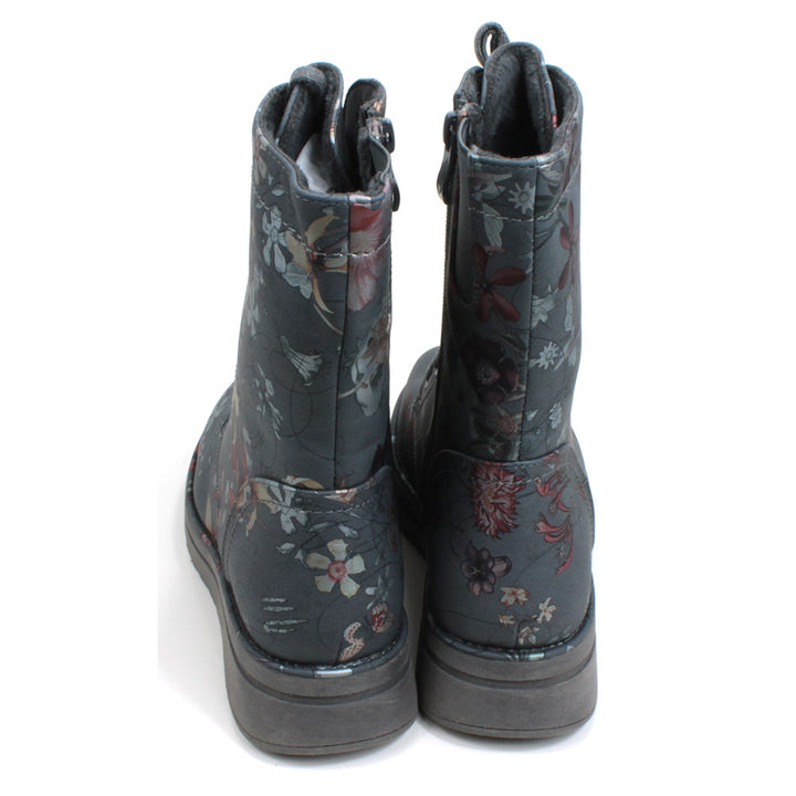 Heavenly Feet Martina4 Grey Fantasy Calf Boots