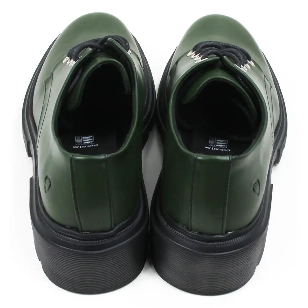 Milana Leaf Green Lace Up Shoe