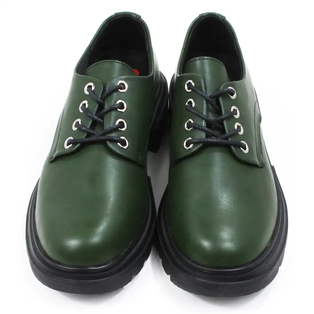 Milana Leaf Green Lace Up Shoe