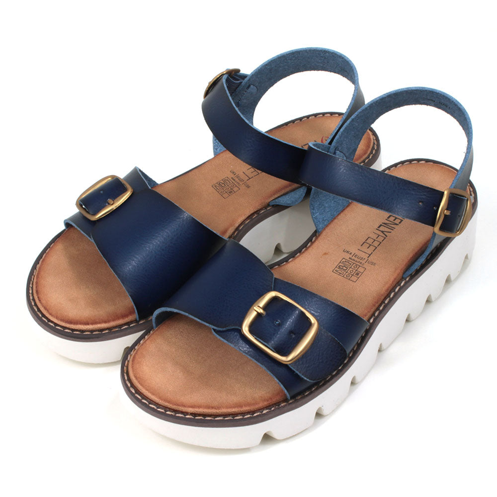 Heavenly Feet Trudy Sandals Navy