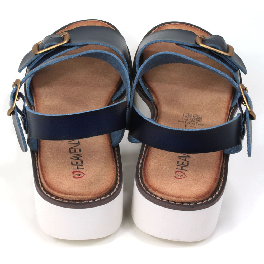 Heavenly Feet Trudy Sandals Navy