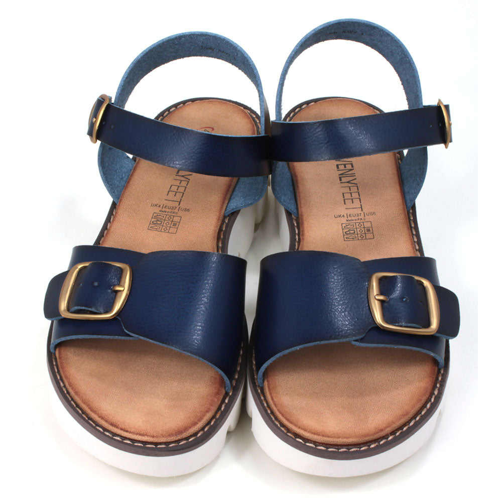 Heavenly Feet Trudy Sandals Navy