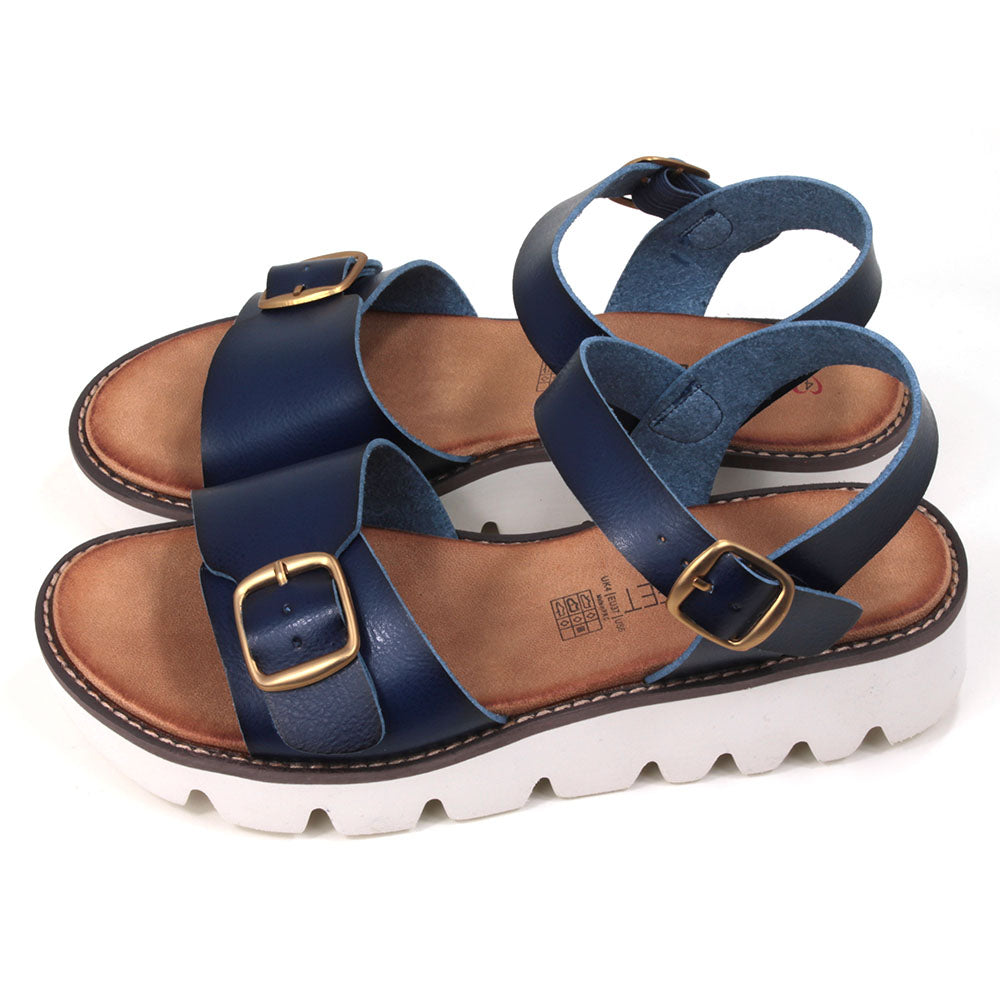 Heavenly Feet Trudy Sandals Navy