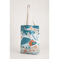 Seasalt Cornwall Christmas hedgehog canvas shopper.