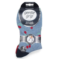 Pack of gentle grip socks with cherries design on a white background