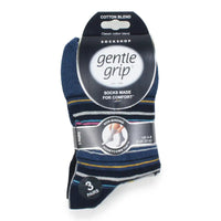Pack of socks with 'gentle grip' packaging on a white background