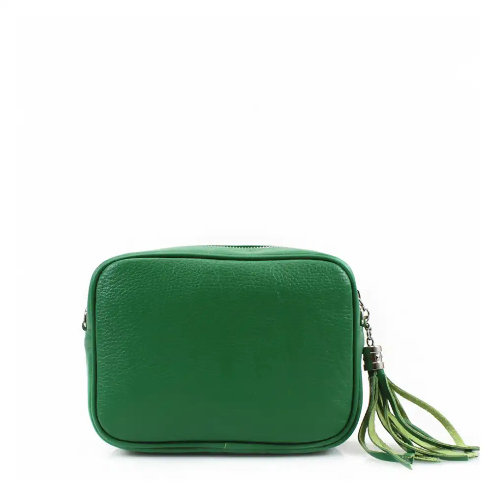 Leather Tassel Bag - Forest