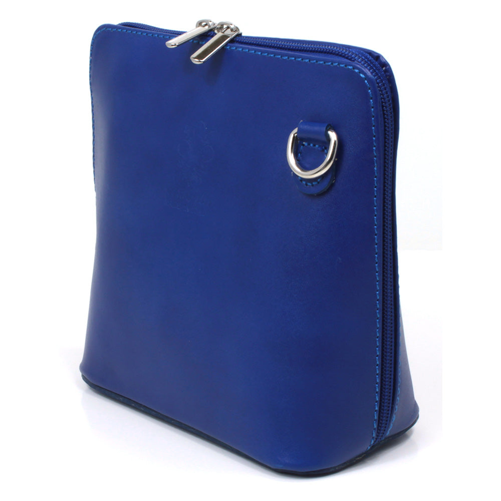 Leather Small Cross Body Bag in Royal Blue