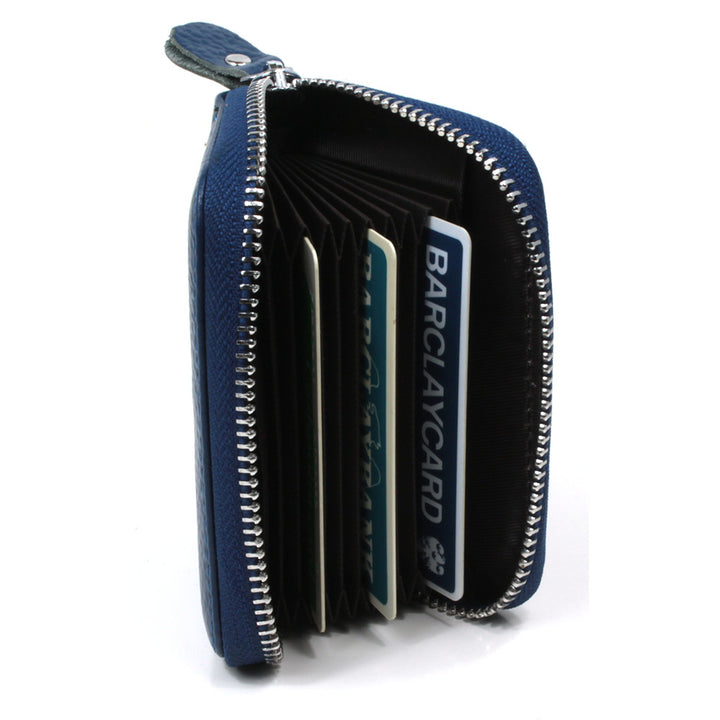Landscape Leather Card Wallet - Blue