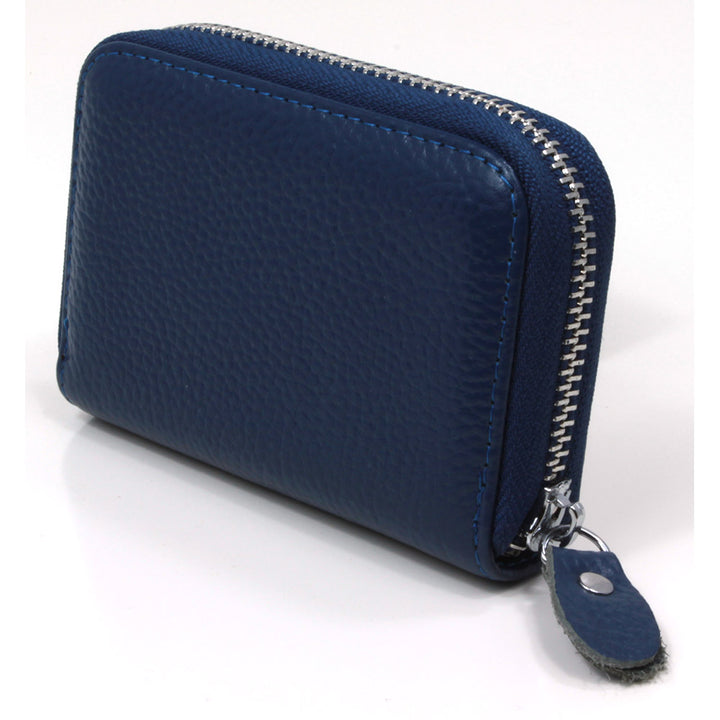 Landscape Leather Card Wallet - Blue