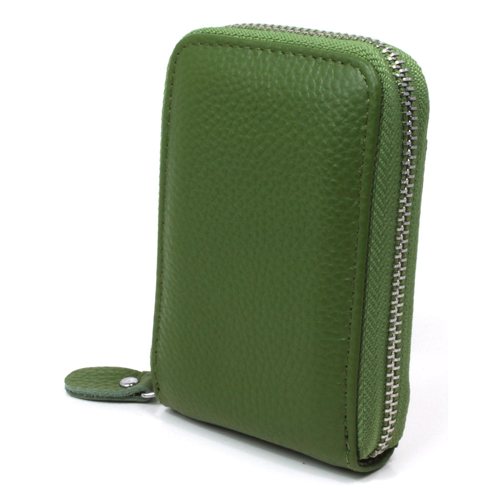 Portrait Leather Card Wallet - Green