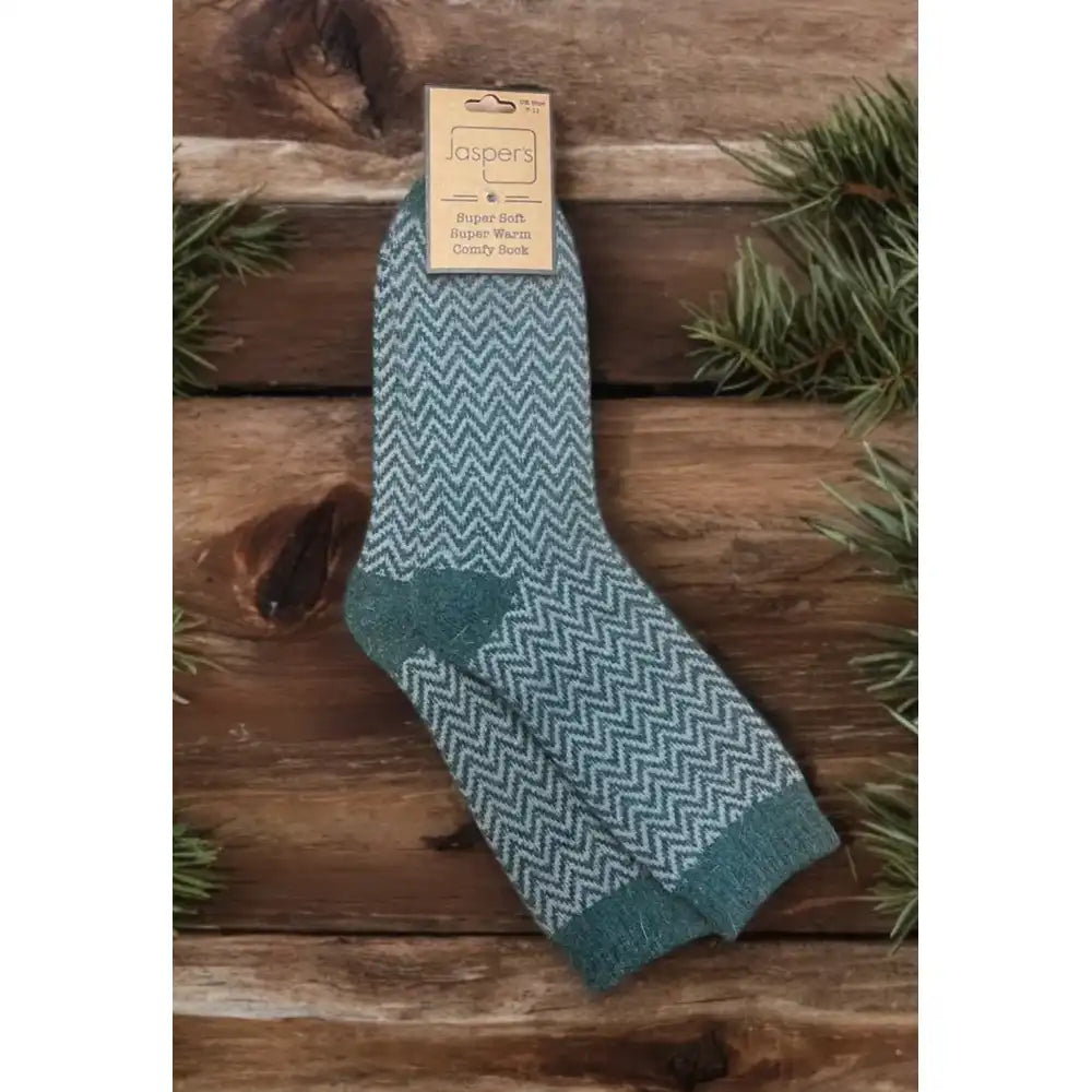 Wool Blend Herringbone Socks L