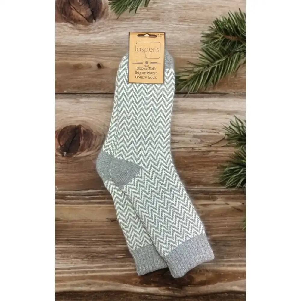 Wool Blend Herringbone Socks L