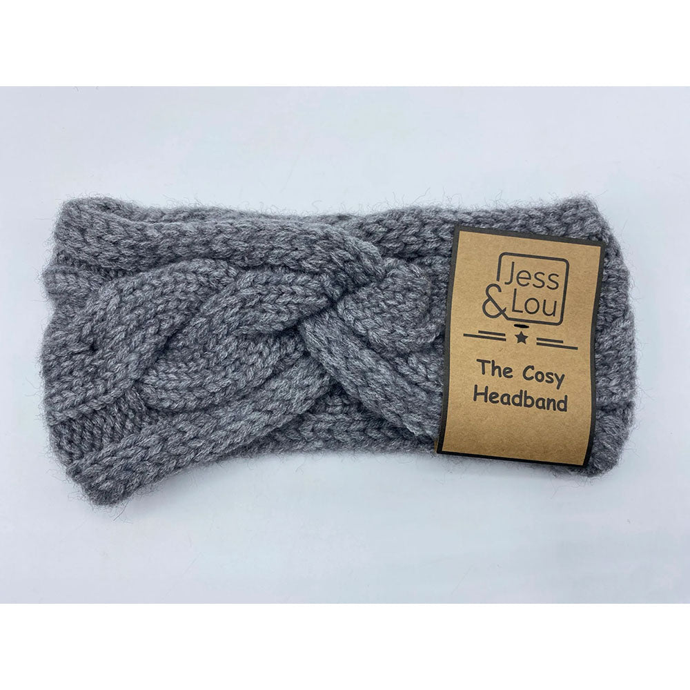 Knot Front Headband - Grey