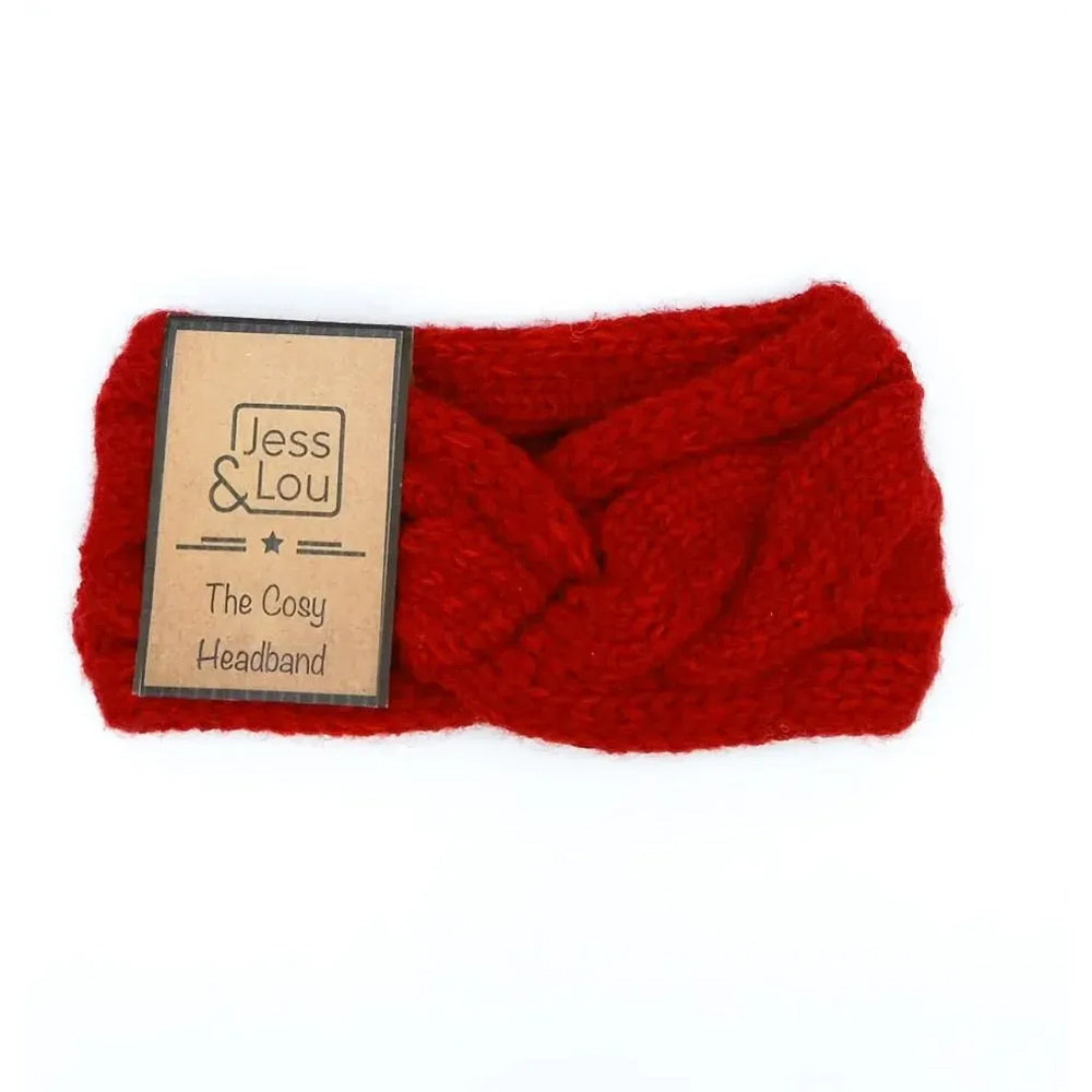 Knot Front Headband - Red