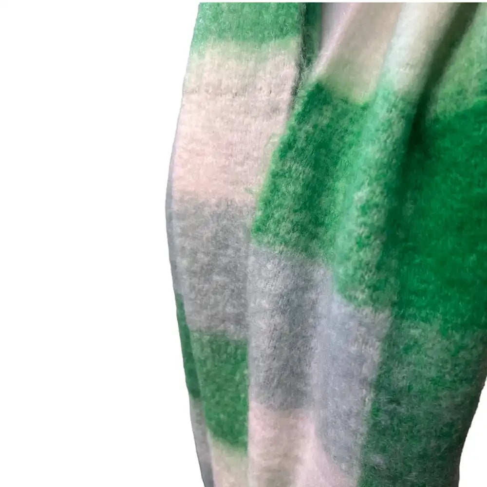 Ombre Green Check Scarf