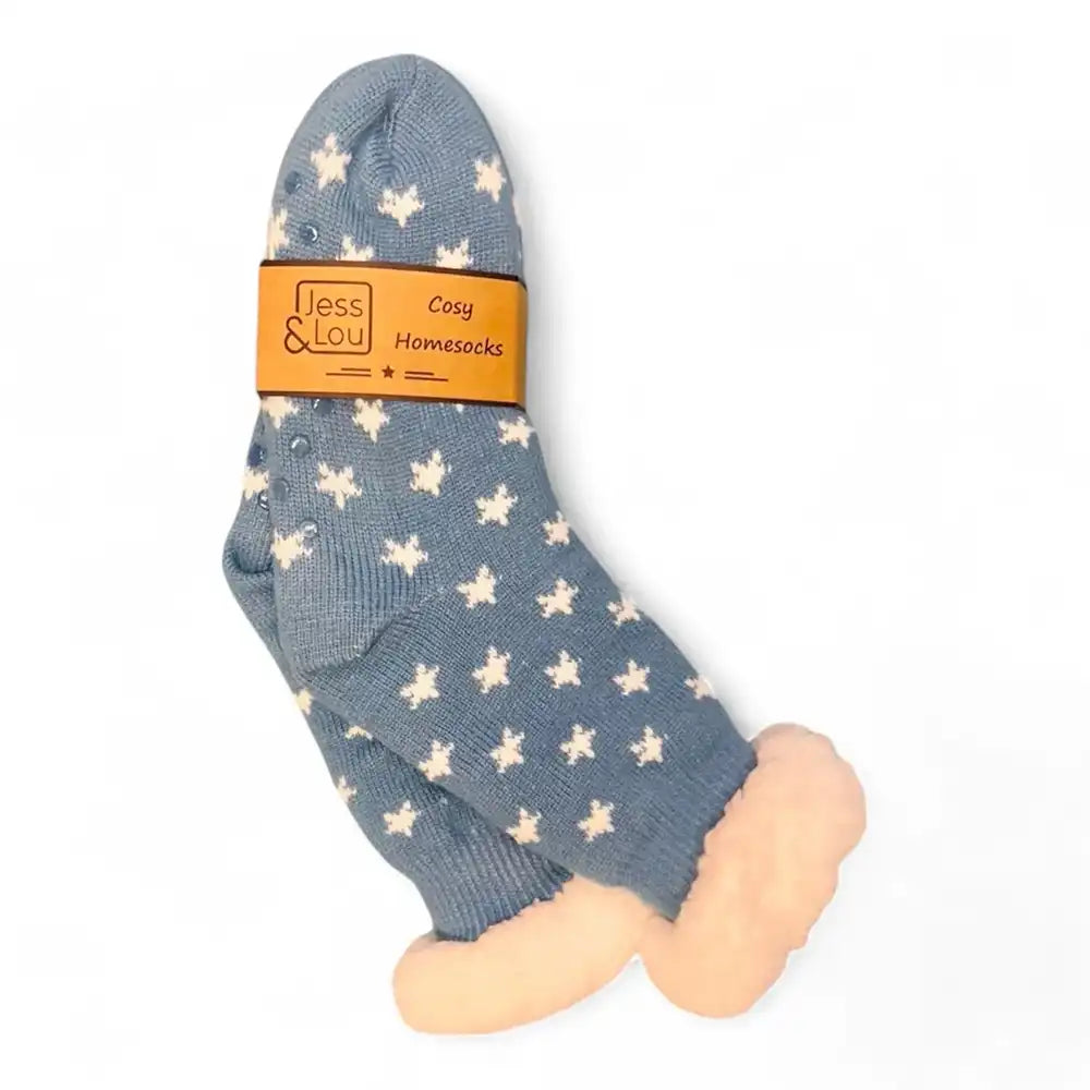 Gripper Slipper Socks - Blue Stars
