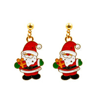 Santa Claus earrings on a white background