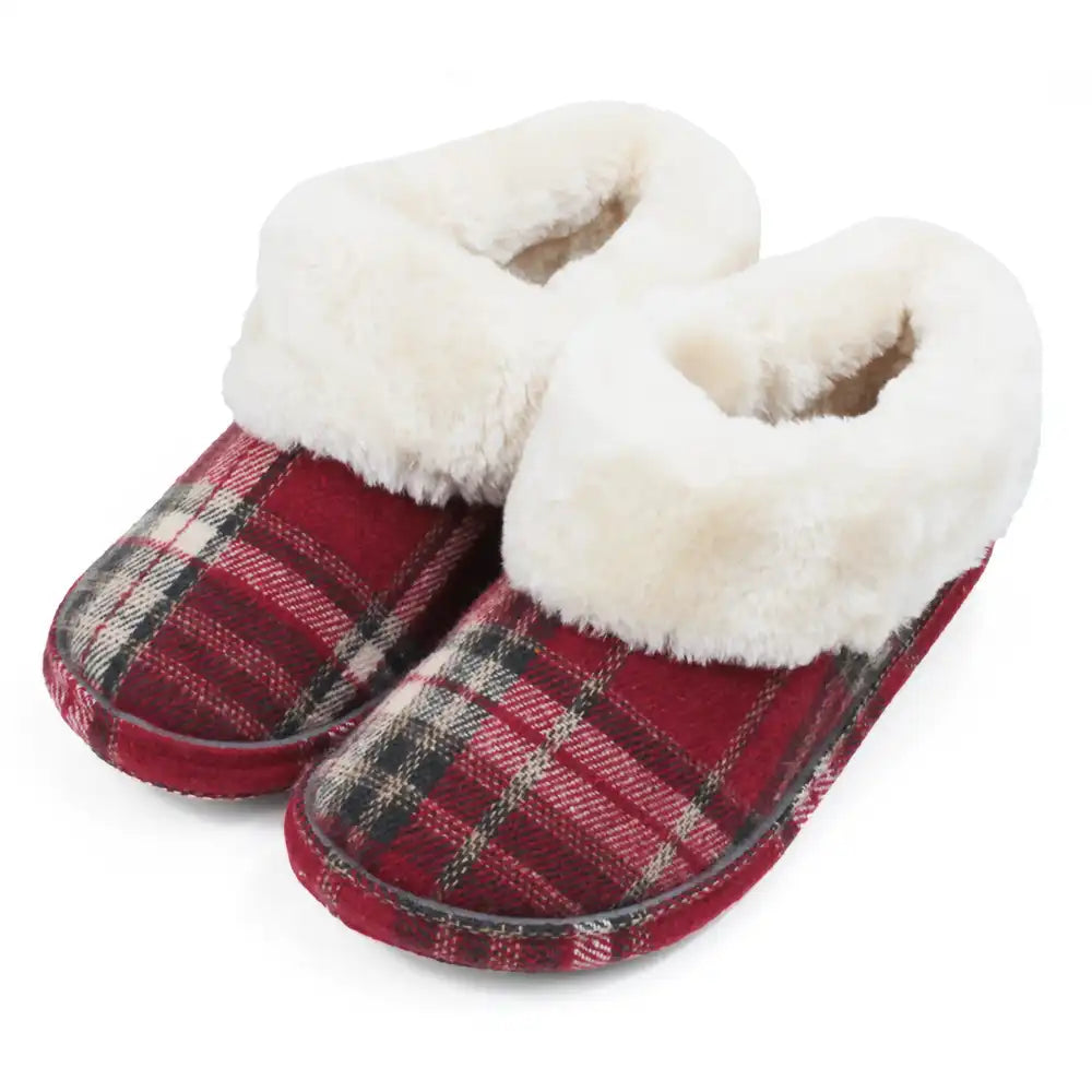 Glenroyal Festive Red Tartan Slippers