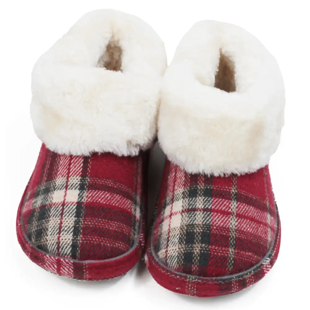 Glenroyal Festive Red Tartan Slippers